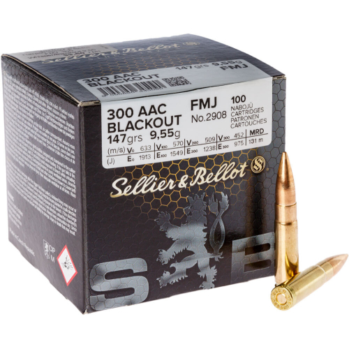 Sellier & Bellot 300 AAC Blackout FMJ 147gr Bulk