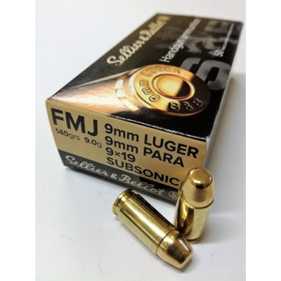Sellier & Bellot 9mm LUGER 140gr Subsonic