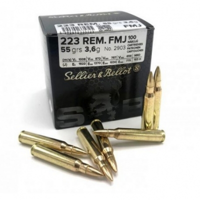 Sellier & Bellot 223 REM FMJ 55gr Bulk